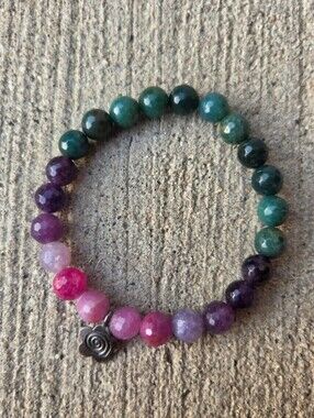 Hand Crafted Wildflower Gemstone Bracelet